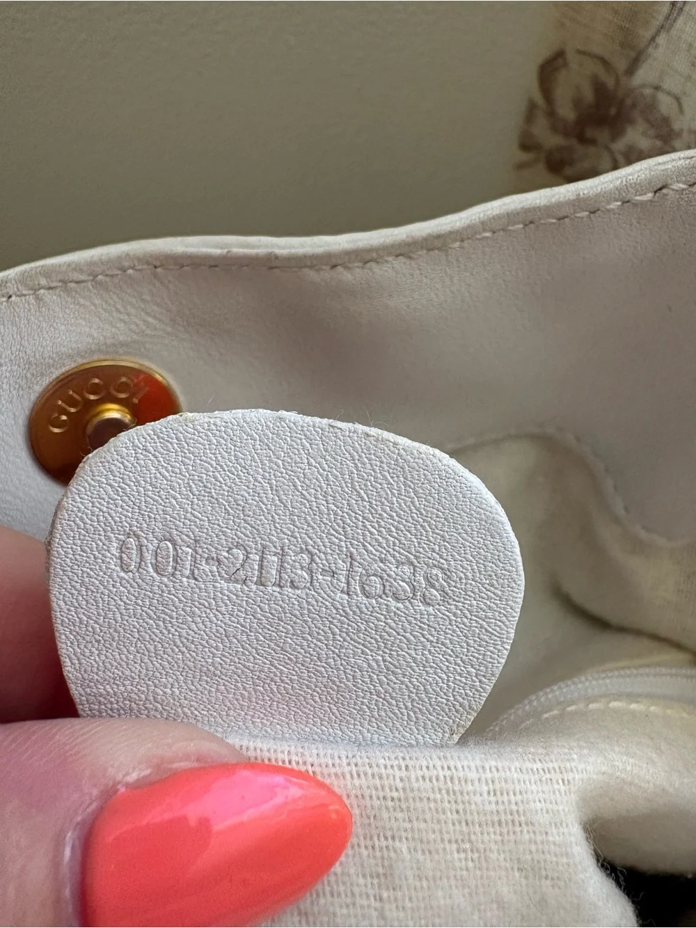 Gucci White Leather Bamboo-Handle Bag